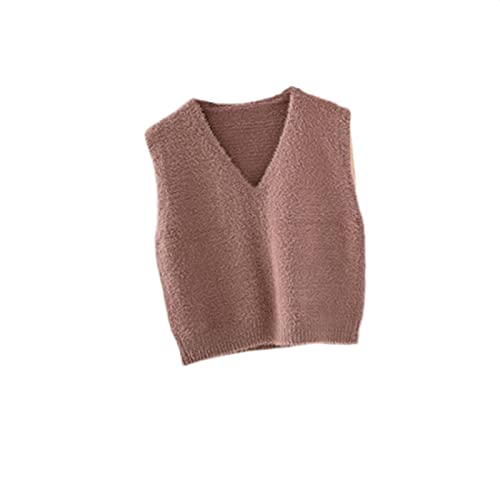 Yiqinyuan Autumn Winter Vest for Boy Girls Warm Children's Soft Knitted Sweater Vest Solid Kids Girl Waistcoat Outerwear