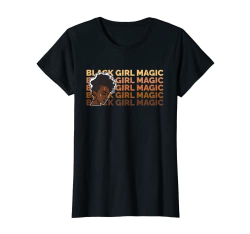 Femme Black Girl Black History months BLM Melanin Poppin Afro Queen T-Shirt