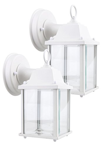 LIT-PaTH Matte White Outdoor LED Wall Lanterns #TOP6