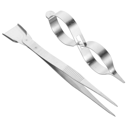 LALAFINA Ergonomic Jewelry Making Tong Metal Jewelry Tweezers Non-Slip Tweezers for Craft Work
