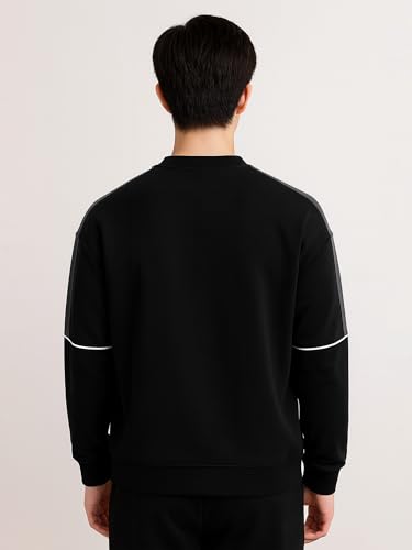 Image of Jump Cuts || Mens || Color Block || Round Neck || Fleece || Full Sleeve || Half Zipper Sweatshirt