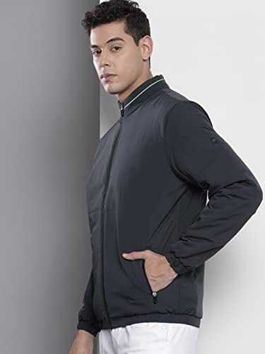 Image of The Indian Garage Co Men Slim Fit Solid Puffer Jackets