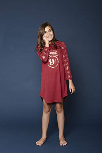 Harry Potter 9 3/4 Hogwarts Express Raglan Nightgown, Burgundy, 10/12 #TOP5