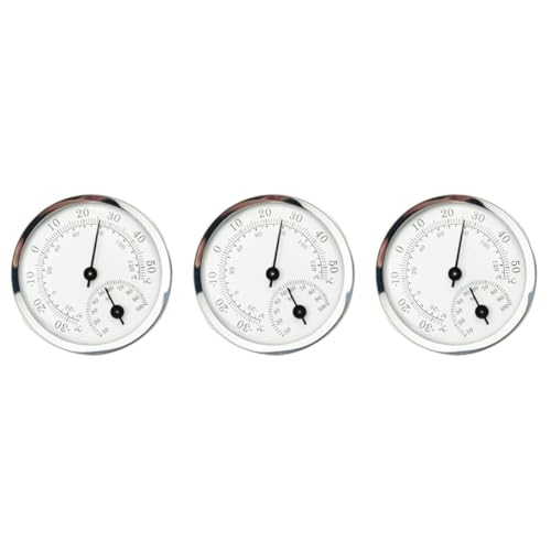 LOORGVEL 3st Innenthermometer Außen Wählen Zeiger Digitaler Thermostat Für Zu Hause Uhren Nestthermostat Thermostate Sensor Heimhygrometer Messgerät Haufen Barometer Grad Im Freien Silver