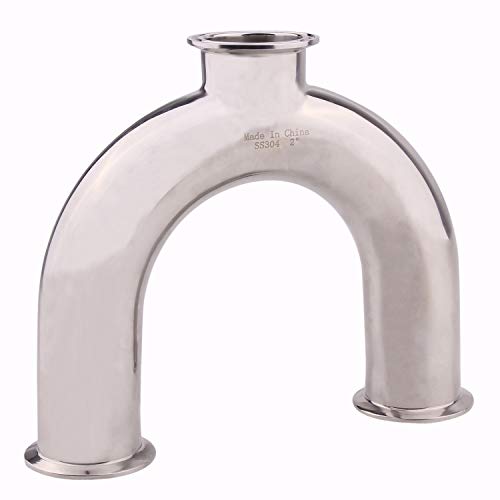 Dernord 3 Way U Sanitary Ferrule Pipe Fittings Tri-Clamp Type Stainless Steel 304 (Pipe Od: 2 Inch) #TOP1