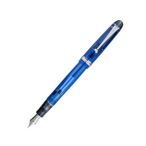 Image of Pilot CUSTOM 74 TINTED BLUE CT FOUNTAIN PEN - 14KT GOLD RHODIUM-PLATED FINE NIB