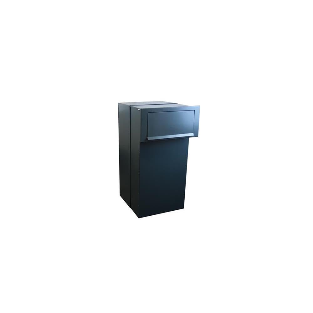 F-05 XXL RAL 9005 Letter Box for Parcels Depth 29.5 - 50.5 cm Black