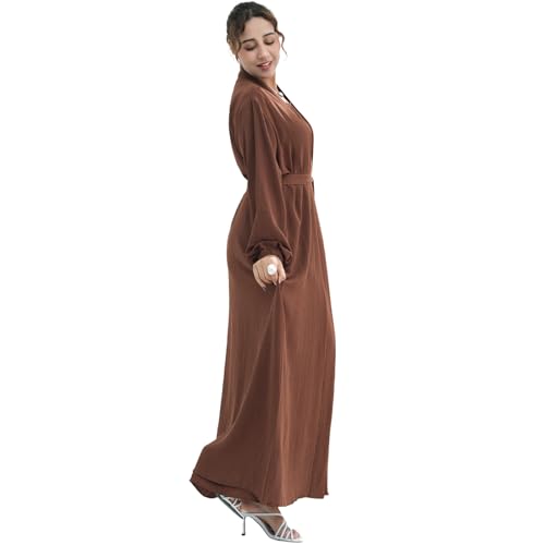 Image of Women's Muslim Dress Two Pieces Set Islamic Prayer Abaya Modest Solid Color Muslim Outfits