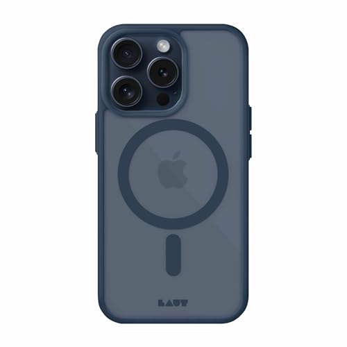 LAUT - Coque de protection HUEX compatible avec l'iPhone 15 Pro Max (6,7") - Bleu foncé