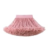 Falda de tul para niña con volantes en colores pastel, falda tutú para niños con cintura ancha como disfraz y disfraz para carnaval, carnaval y fiesta | tul multicolor para cumpleaños y uso diario