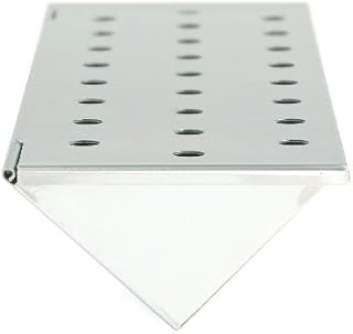Charcoal Companion Stainless Steel V-Shape Smoker Box For Gas Grill Wood Chips (Long) - CC4066