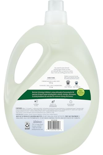 Biokleen Natural Sport 3X Concentrated Laundry Detergent, 300 Loads, Bio Active Formula, Fight Odors, Sweat & Stain Remover, Lavender Eucalyptus Scent