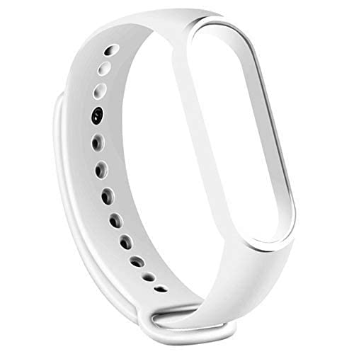Qai Soft Silicone Replacement Band Strap Compatible with Xiaomi Mi Band 5 / Mi Band 6 (Device NOT Included) (White)-image-44
