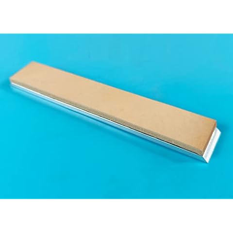 4mm Cowhide Leather Strop Sharpening Stone, Rectangular Shape, 6" x 1" with Aluminum Mounting for Edge Pro Apex Knife Sharpener Cover