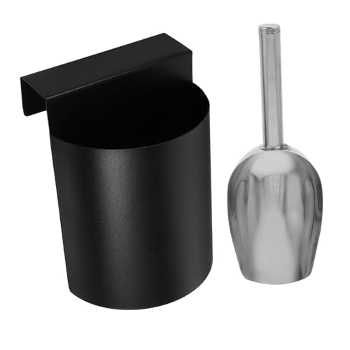 POPETPOP Pala para Hielo y Soporte Inoxidable Resistente y Compacto para Alimentos Granos Secos y Cubitos para Cocinas Cafeterías y Tiendas de Té