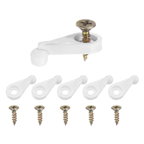 M METERXITY 50 Piezas De Grapas De Sujeción Para Cristal Desplazadas 4mm Grapas De Plástico Para Sujetar Paneles De Cristal Fijar Espejos/Cristal/Ventanas [Tipo Bola, Blanco]