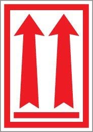 Air Sea Containers Orientation Label - This Label Conform and Meet The Requirements Under DOT CFR 49, ICAO/IATA and IMO/IMDG Guidlines for Shipments by Air, Land or Sea - 3