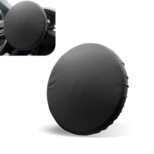 Bawkars Car Steering Wheel Cover Sun Shade, Thickened Soft Waterproof Steering Wheel Sun Block Protector, All-Inclusive Design Auto Steering Shield Accessories for Most Cars, Trucks, SUVs (Black)