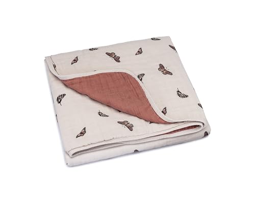 Parker Baby Muslin Blanket | 100% Soft Cotton Toddler Quilt & Baby Muslin Swaddle | Gender Neutral Design 47