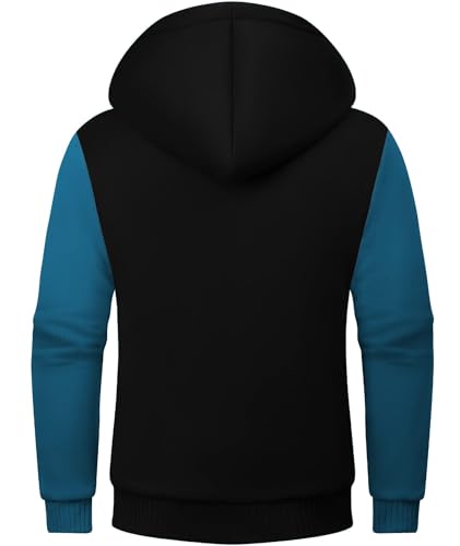 Image of SWISSWELL Men Zip Up Hoodies Sherpa Lined Jacket Heavyweight Fleece Sweatshirt Winter Warm Hooded Coat