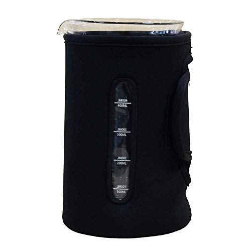 Image of InstaCuppa French Press Neoprene Sleeve Add on for Protection and Insulation (Black, 600 ml)