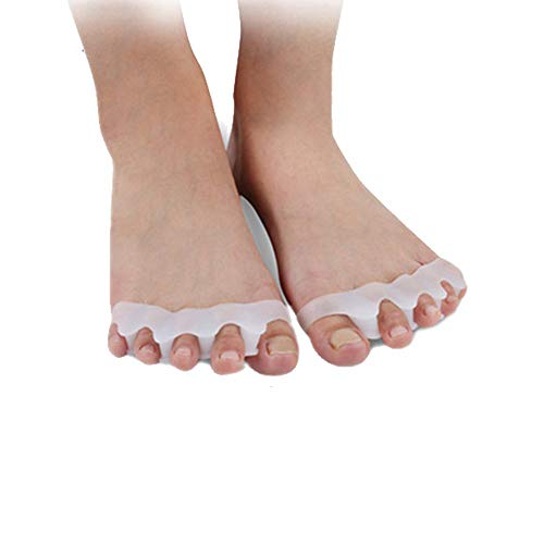 Toe Separators And Straighteners By Apasin, Bunion Pain Relief, Foot Spacers And Correctors Used For Sports Activities, Yoga Practice & Running (One Pair - White) #TOP26