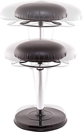 Image of Kore Design Office Plus Standing Desk Chair Leather-Like Seat Black