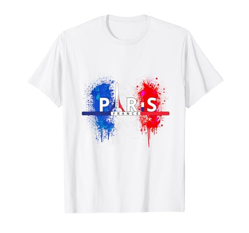 Paris Eiffel Tower Souvenirs Events France Flag I Love Paris T-Shirt