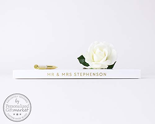 White Wedding Guest Book, Polaroid Photo Album Instax Booth, Personalized With Names, Custom Guestbook - Hardcover (10X8 Inches) #TOP1