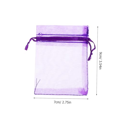100 bolsas lavanda vacías con cordón para decoración miniatura 2