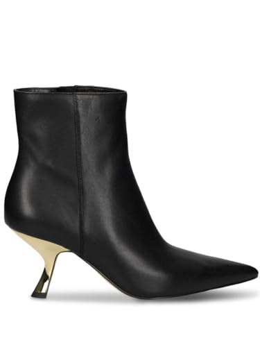 Tronchetto Michael Kors In Pelle Nero Con Tacco A Rocchetto