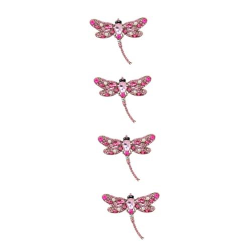 Broche libellule rose en alliage pour sublimer un châle lors d'un mariage élégant