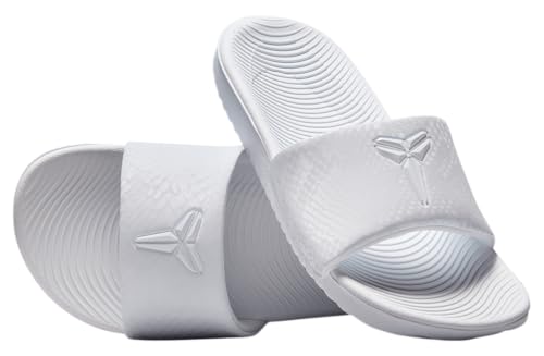 Kobe Offcourt Slides in White by Nike