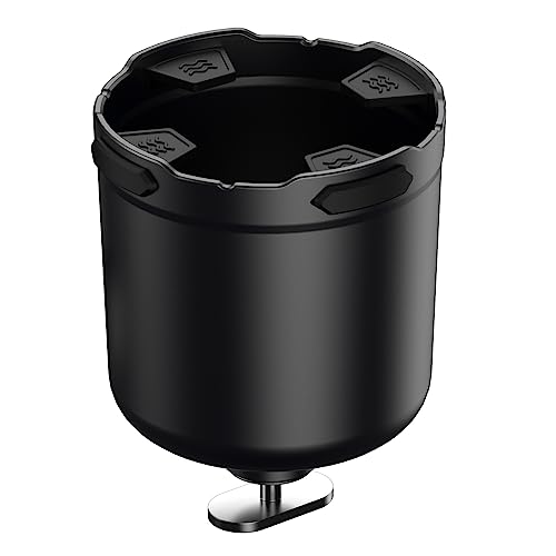 Multi-Functional Cup Holder with Rubber Tab, Water Bottle & Phone Holder, Lures Storage, Track Mount Install, Kayak Accessories (Black)