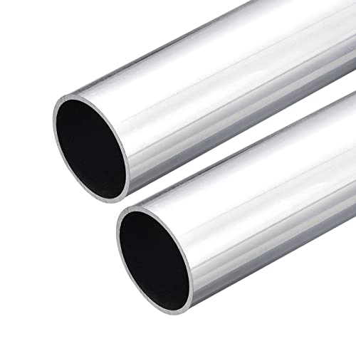 uxcell 6063 Aluminum Round Tube, 32mm OD 29mm Inner Dia 300mm Length Pipe Tubing for Industry DIY Projects, 2 Pcs