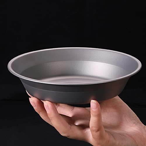 Atiap Titanium Bowl Pan Plate Dish 500Ml With Carry Bag Outdoor Camping Lightweight Tableware #TOP4