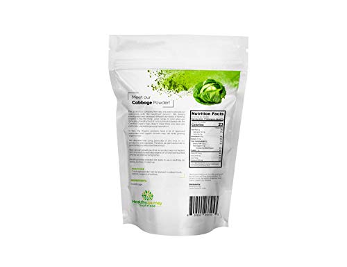 HealthyJourney Superfood - Cabbage Powder - Raw - Non-GMO - Vegan - Gluten Free - Kosher - Aid Ulcer Vegetable - Rich in Vitamin C and K - 8 OZ - Thumbnail 2