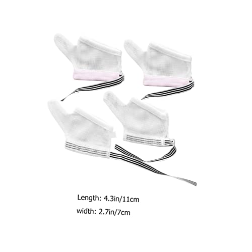 TOYANDONA 2pairs Adjustable Eat Glove Cover Stop Sucking Glove for Boy Girl Thumb Guard Mesh Design Protects Nails Comfortable for Night Tv2
