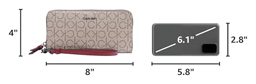 Image of Calvin Klein Women's Key Item Saffiano Continental Zip Around Wallet With Wristlet Strap