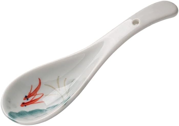 Tea Spoons Bone China Household Golden Edge Small Spoon Soup Simple Design Spoon Spoon Ceramic Small Spoon Porcelain Spoon 5 Porcelain Spoons Ice Tea Spoons (Color : E) (D)