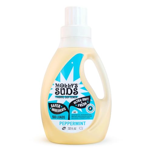 Molly&rsquo;s Suds Fabric Softener Liquid for Sensitive Skin | Vinegar-Powered, Infused with Essential...