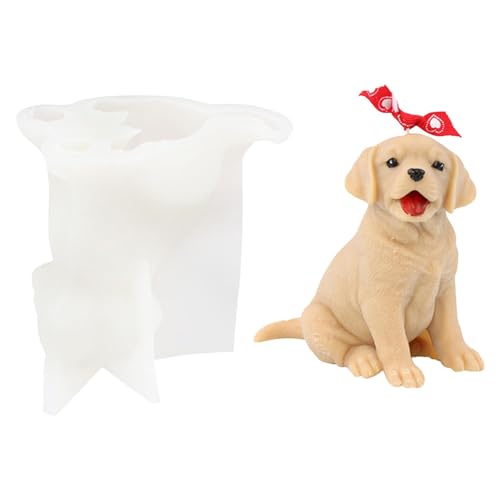 Moldes de jabón para perros lindos - molde de silicona de vela hecho con silicona de alimenticio | Moldes de vela para hacer velas cubitos de hielo resina jabón molde regalos artesanía