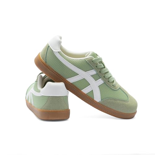 Image of Tigeridea Casual Sneakers for Women Lightweight Lace Up Tennis Shoes | Non-slip Lace Up Fashion Sneaker, Round Toe Retro Walking Shoes, 2026 Trendy Comfortable Trainers