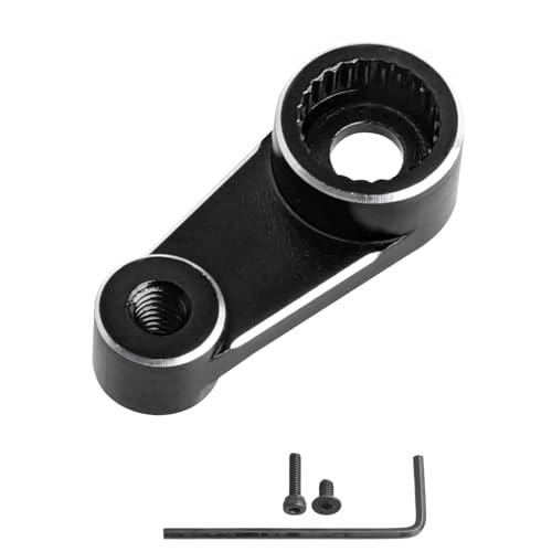 Bras de corne servo Hobbypark en aluminium usine CNC noir durable pour chassis TRX4M 1/18
