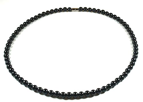 Auras By Osiris Mens Necklaces Beaded Necklace Gemstone Jewelry 19/24/30 Inch Crystal Healing Necklace 6/8/10/12/14/16Mm Protection Stones (19, 01: 6Mm Black Onyx) #TOP1