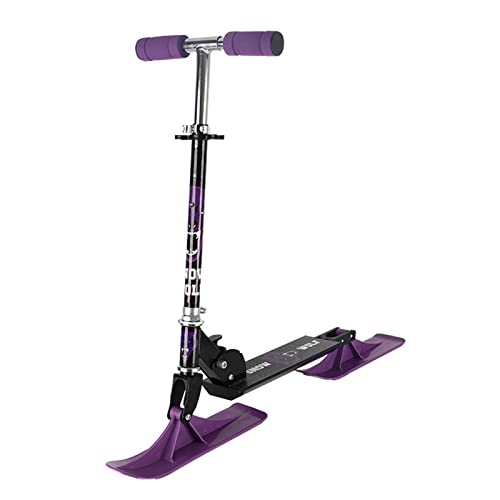 PJDDP Foldable Snow Scooter Sled for Kids, Purple
