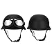 Senhill German Style Motorcycle Helmet Vintage Half Shell Helmet for Adult Men Women DOT Approved Retro Helmet with Goggles (L, Matte Black)