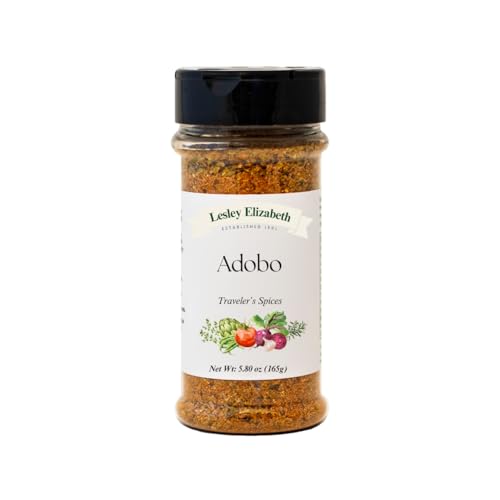 Image of Lesley Elizabeth Adobo Traveler's Spices - Authentic Filipino & Latin-Inspired Seasoning Blend for Chicken, Pork, Beef & Vegetables | All-Purpose Gourmet Grill & Cooking Rub