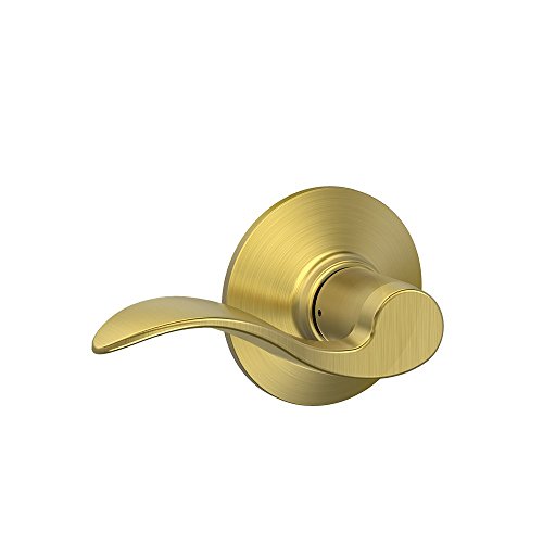 SCHLAGE Accent Lever Hall and Closet Lock in Satin Brass - F10 ACC 608