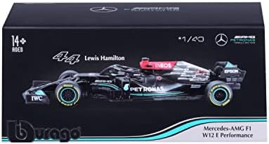 Bburago B18-38058H 1:43 F1 Mercedes AMG W12 E-Performance with Helmet Hamilton, Assorted